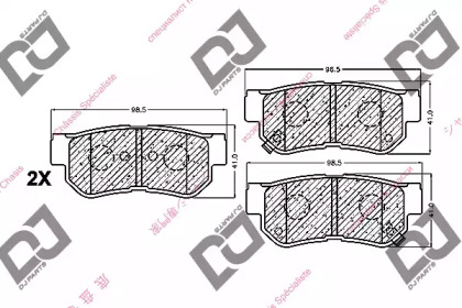 Комплект тормозных колодок DJ PARTS BP1128